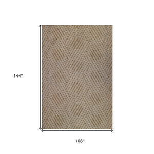 5' X 8' Gray Geometric Stain Resistant Indoor Outdoor Area Rug