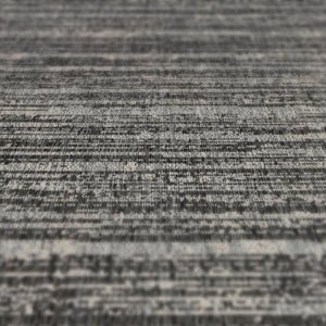 6' X 9' Brown and Ivory Striped Stain Resistant Indoor Outdoor Area Rug