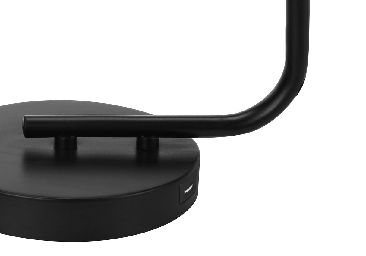 Lighting, Table Lamp, USB Port Included, Glass Shade, Modern - Black by Couch.com
