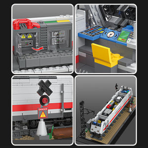 Steam Train Building Block Static Model Puzzle Assembly Toy