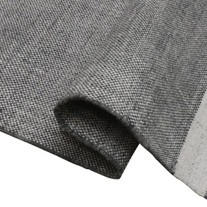 5' X 7' Dark Gray Striped Handmade Indoor Outdoor Area Rug