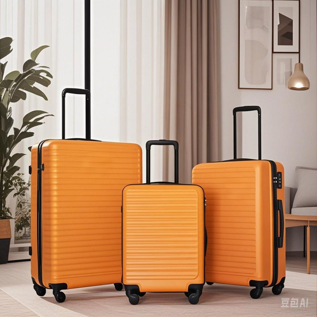 3 Piece Luggage Sets Lightweight Suitcase With Two Hooks, Spinner Wheels, Tsa Lock by Couch.com