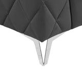 42" Gray And Silver Top Grain Leather Club Chair