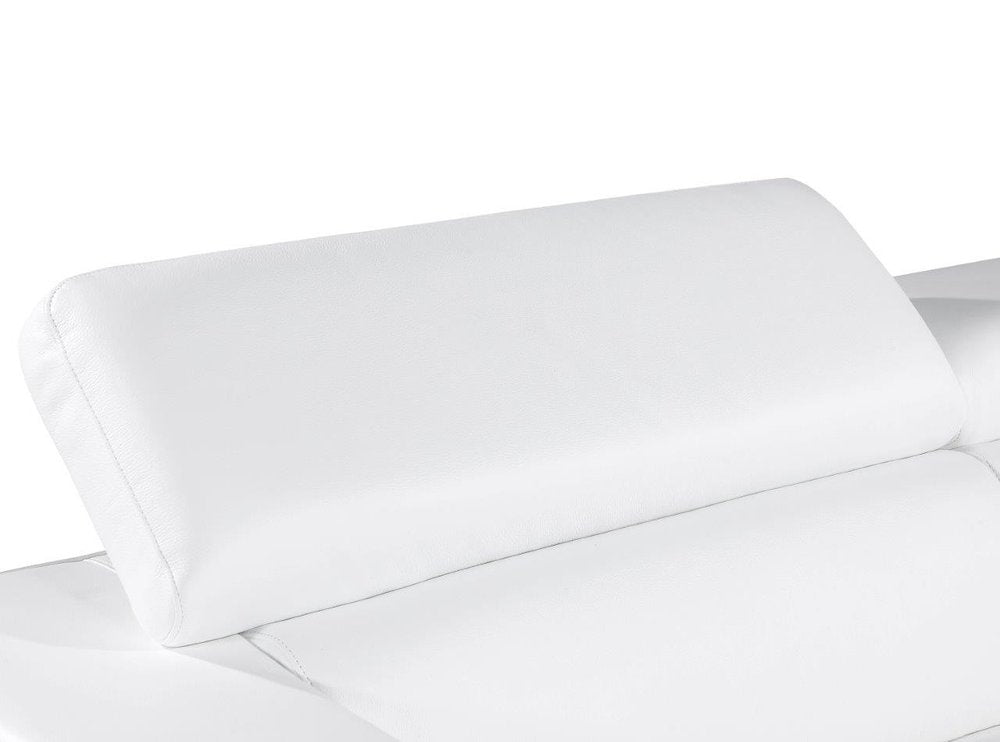 42" White And Silver Top Grain Leather Club Chair