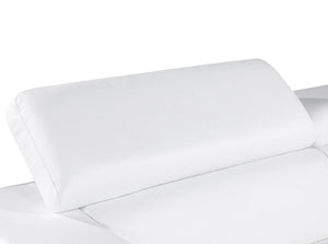 42" White And Silver Top Grain Leather Club Chair