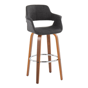 Vintage Flair - Mid Century Modern Fixed Height Barstool With Swivel & Round Footrest (Set of 2) by Couch.com
