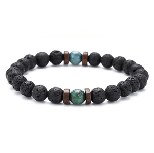 Epic Legendary Volcanic Stone Bracelet For Men And Women Lava Stone Stretch Yoga Bead Bracelet