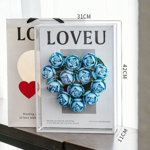 Rose Bouquet Building Blocks Gift Box DIY Handmade
