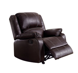 Zuriel - Synthetic Leather Motion Rocker Recliner - Brown by Couch.com