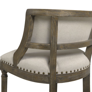 Paris 26.5' Farmhouse Counter Height Bar Stool with Backrest
