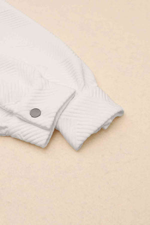 Cloudy Blue Snap-Front Collared Jacket with Pockets Lightweight and Versatile Jacket