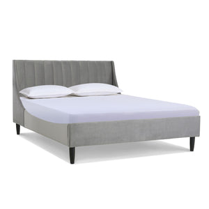 Aspen - Vertical Tufted Modern Headboard Platform Bed Set by Couch.com