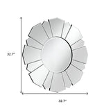 33" Clear Abstract Unframed Accent Mirror