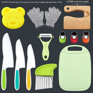 Children's Anti-cutting Gloves Cutting Board Fruit Knife
