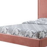 White Solid Wood Twin Upholstered Faux Leather Bed Frame with Nailhead Trim