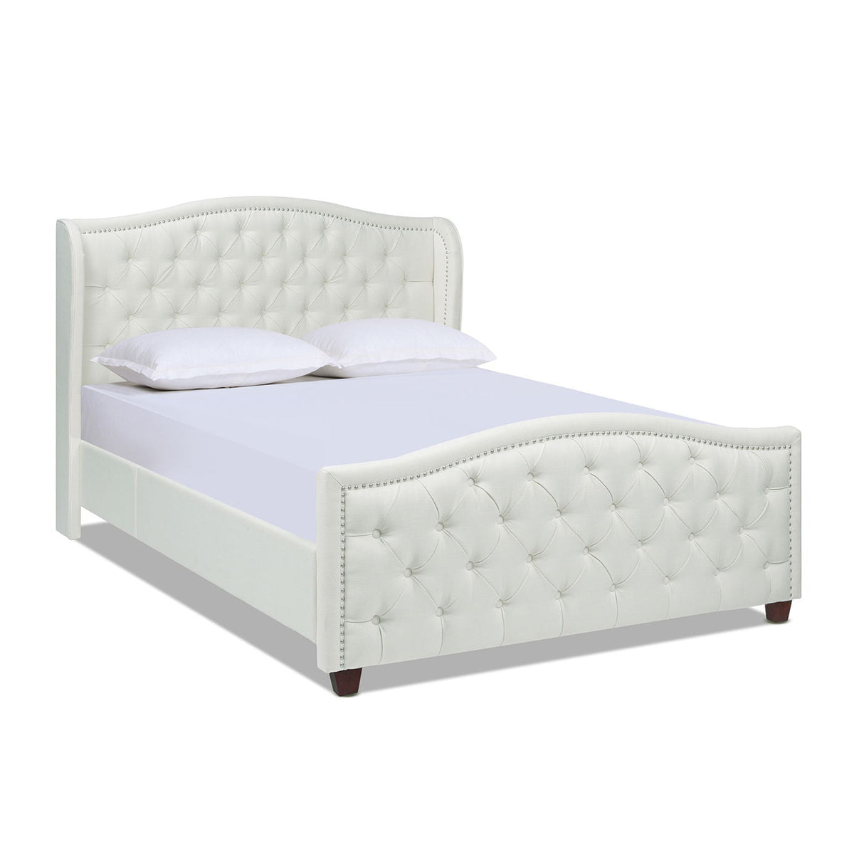 Fontana - Handcrafted Wingback Upholstered Platform Bed Frame by Couch.com