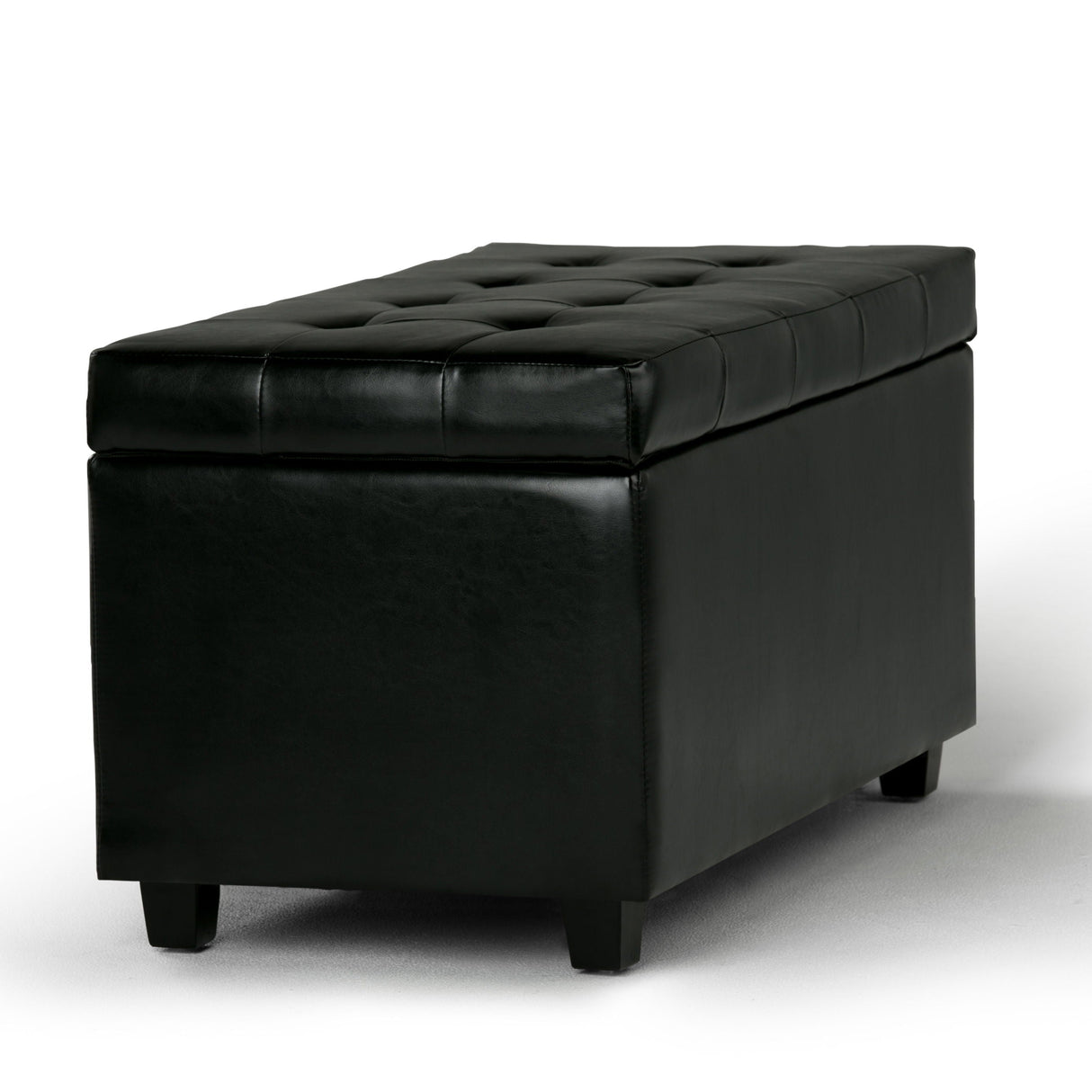 Cosmopolitan - Storage Ottoman - Midnight Black by Couch.com