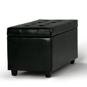Cosmopolitan - Storage Ottoman - Midnight Black by Couch.com