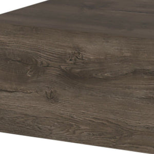 16" Brown Wood One Drawer Floating Nightstand