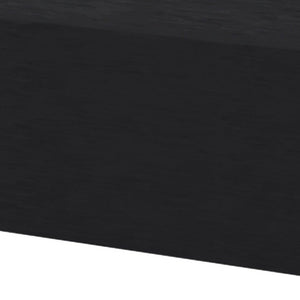 16" Black Wood One Drawer Floating Nightstand