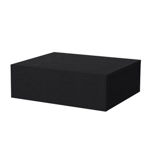 16" Black Wood One Drawer Floating Nightstand