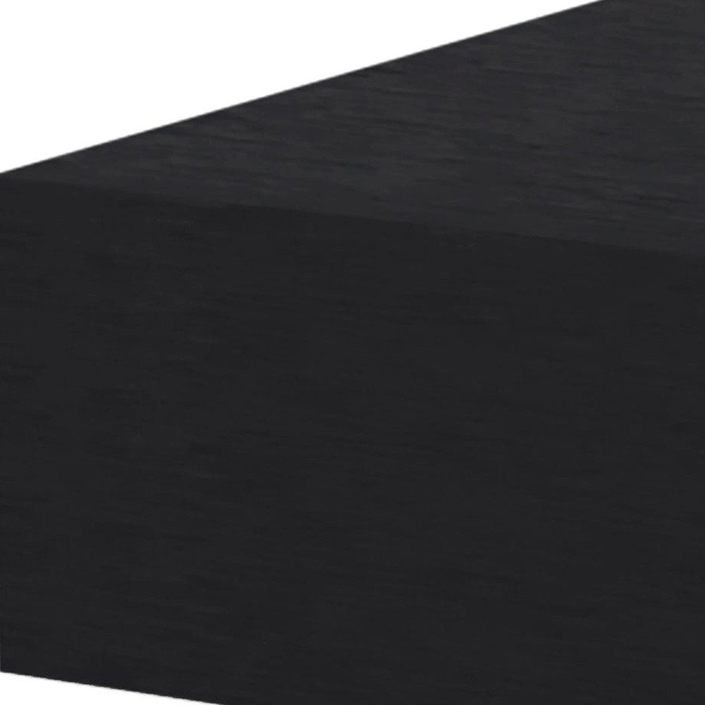 16" Black Wood One Drawer Floating Nightstand