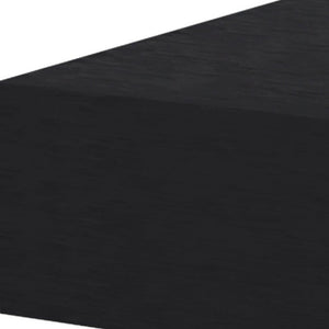 16" Black Wood One Drawer Floating Nightstand