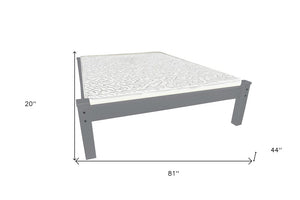 Gray Solid Wood Twin Bed Frame