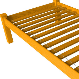 Yellow Solid Wood Twin Bed Frame