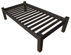 Dark Brown Solid Wood Twin Bed Frame