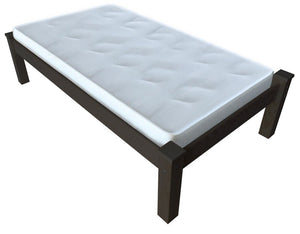 Dark Brown Solid Wood Twin Bed Frame