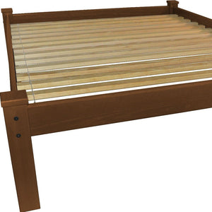 Brown Solid Wood Full Bed Frame