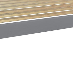 Gray Solid Wood Full Bed Frame