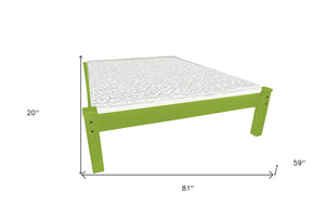 Lime Green Solid Wood Full Bed Frame