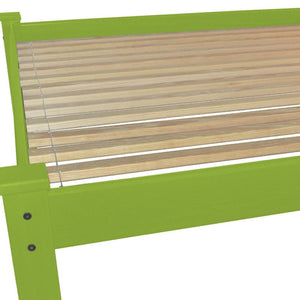 Lime Green Solid Wood Full Bed Frame