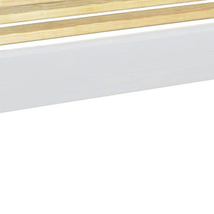 White Solid Wood Full Bed Frame