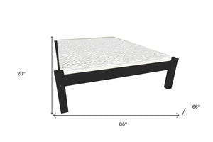 Black Solid Wood Queen Bed Frame