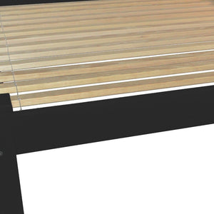 Black Solid Wood Queen Bed Frame