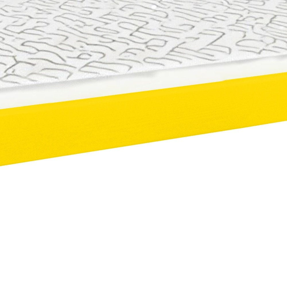 Canary Yellow Solid Wood Queen Bed Frame