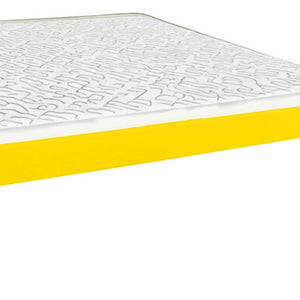 Canary Yellow Solid Wood Queen Bed Frame
