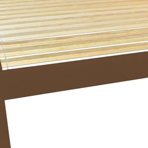 Brown Solid Wood Queen Bed Frame