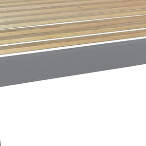 Gray Solid Wood Queen Bed Frame