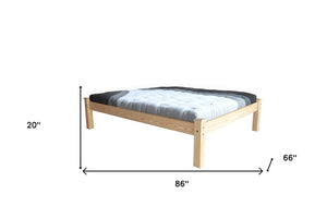 Natural Solid Wood Queen Bed Frame