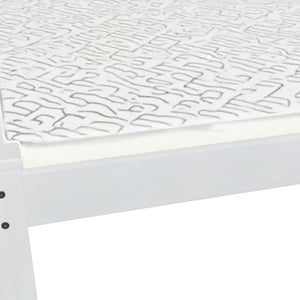 White Solid Wood Queen Bed Frame