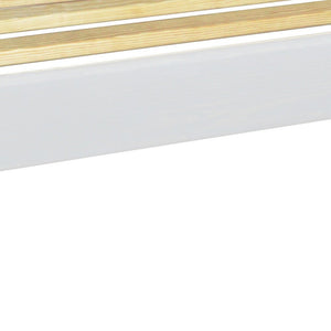 White Solid Wood Queen Bed Frame