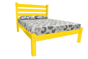 Canary Yellow Solid Wood Twin Bed Frame