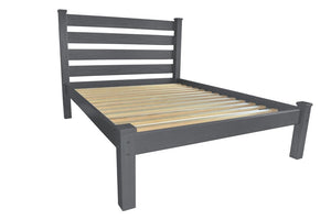 Gray Solid Wood Twin Bed Frame