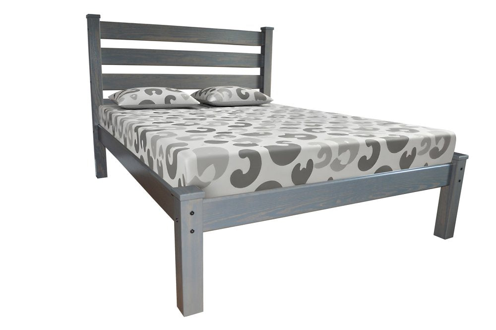 Gray Solid Wood Twin Bed Frame