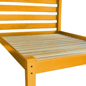 Yellow Solid Wood Twin Bed Frame