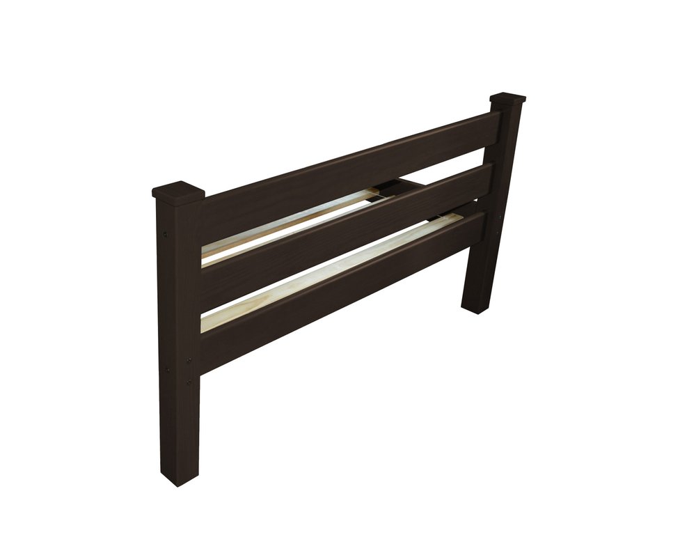 Dark Brown Solid Wood Twin Bed Frame
